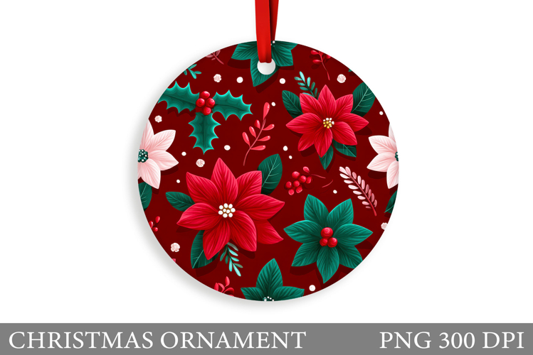 Poinsettia Christmas Ornament. Christmas Ornament Design