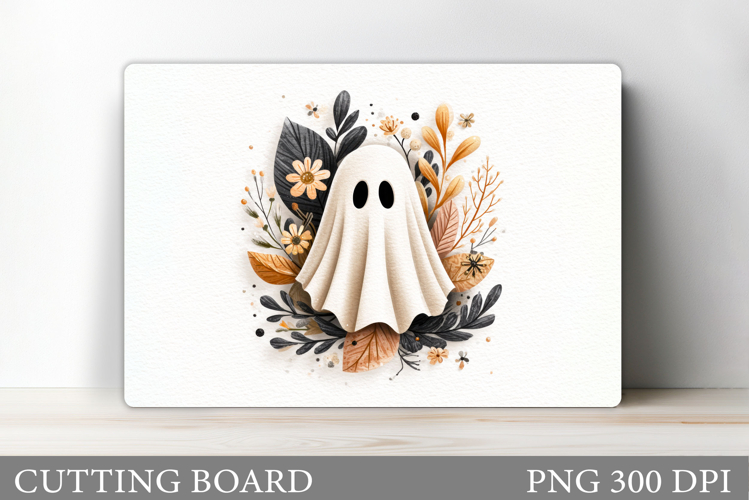 Ghost Cutting Board Sublimation. Halloween Cutting Board