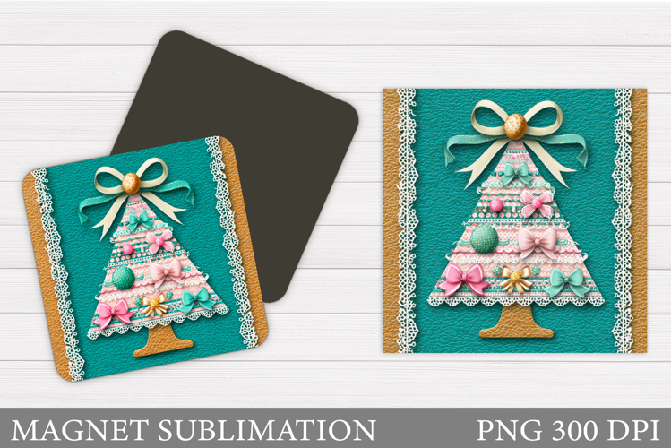 Christmas Tree Magnet Design. Christmas Magnet Sublimation