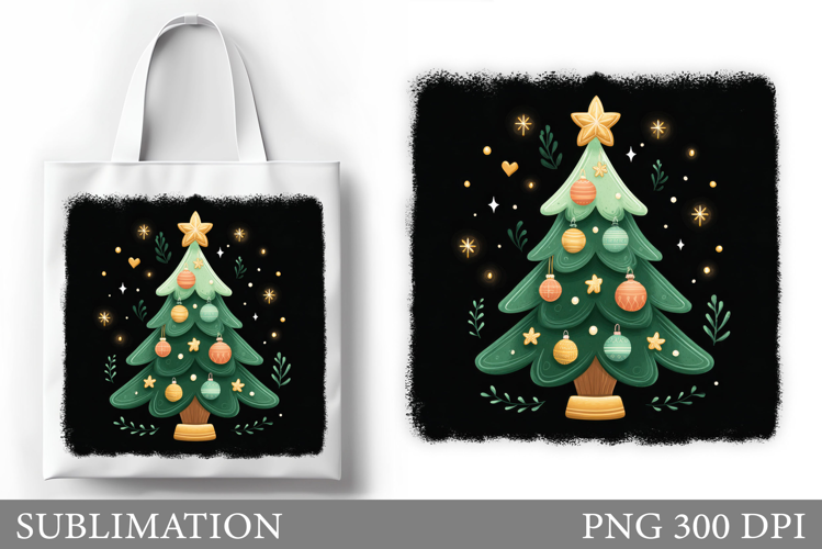 Christmas Tree Tote Bag. Christmas Tote Bag Design
