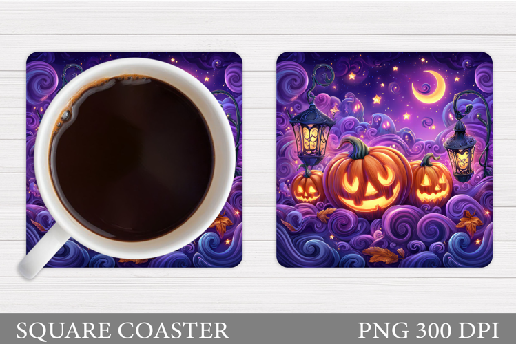 Halloween Coaster Design. Halloween Sublimation