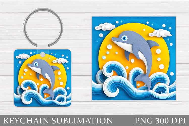 Dolphin Keychain Design. Dolphin Sublimation