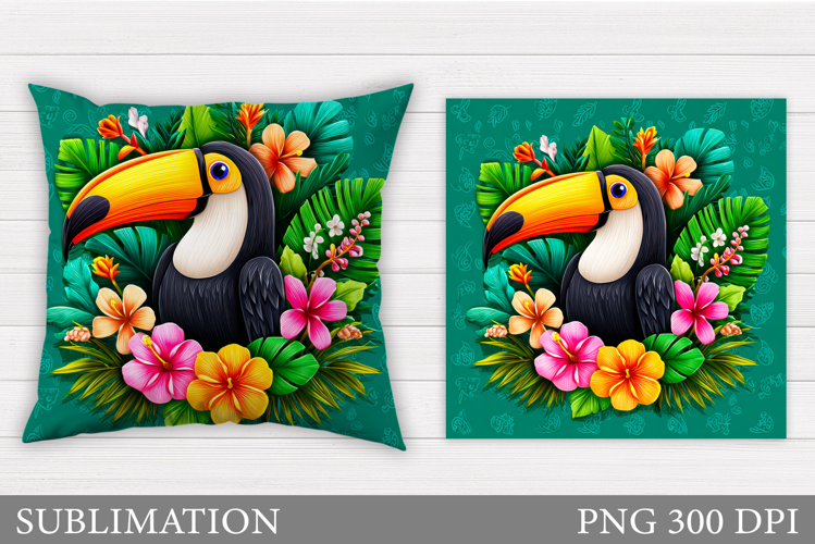 Toucan Sublimation. Toucan Pillow Sublimation