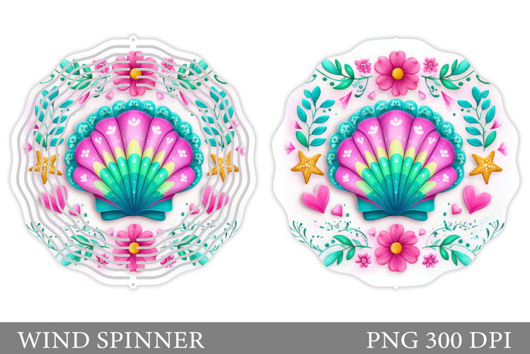 Seashell Wind Spinner. Sea Wind Spinner Sublimation