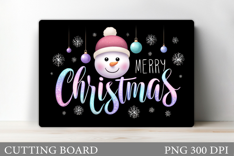 Christmas Cutting Board. Snowman Cutting Board Sublimation