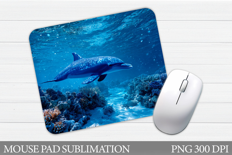 Dolphin Mouse Pad Design. Sea Mouse Pad Sublimation