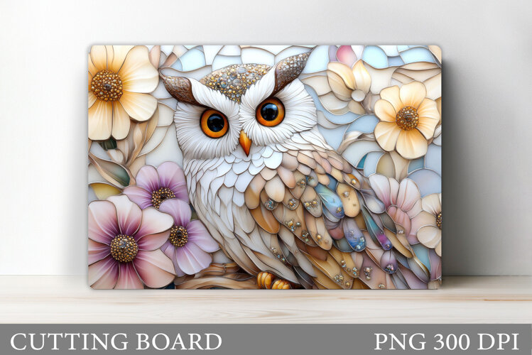 Owl Cutting Board Design. Owl Sublimation example image 1