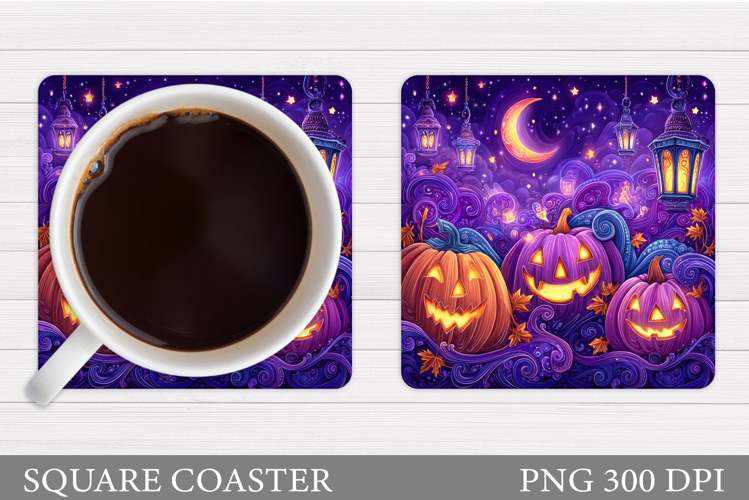 Halloween Pumpkin Coaster. Halloween Coaster Design