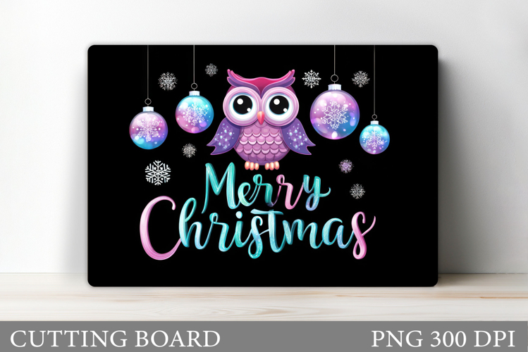 Christmas Owl Cutting Board. Christmas Cutting Board