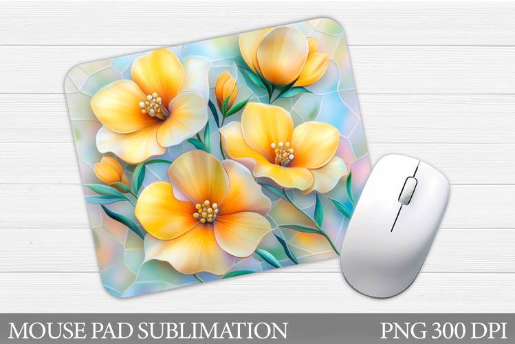 Floral Mouse Pad Sublimation. Flowers Mouse Pad Design