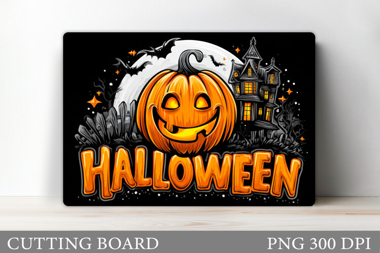 Halloween Pumpkin Cutting Board. Halloween Cutting Board example image 1