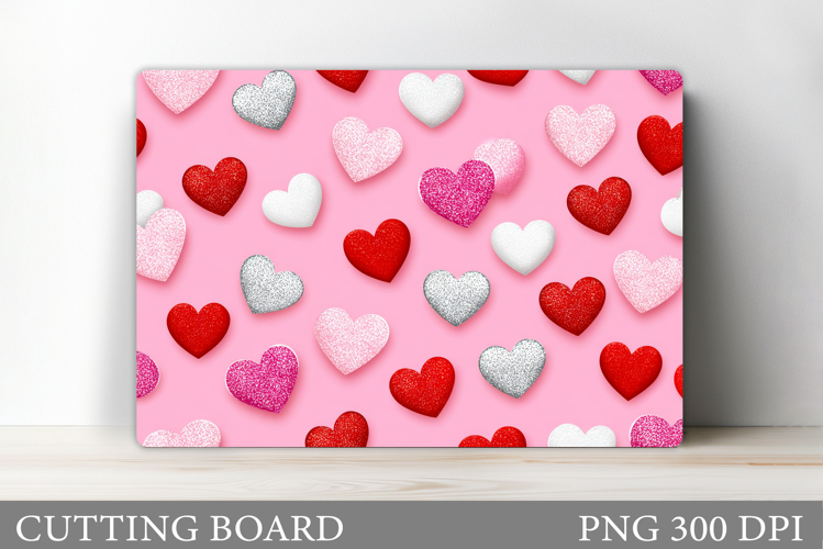 Hearts Cutting Board Design. Valentines Cutting Board