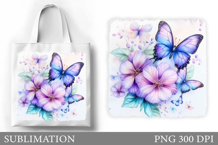 Butterflies Tote Bag Sublimation. Butterflies Sublimation
