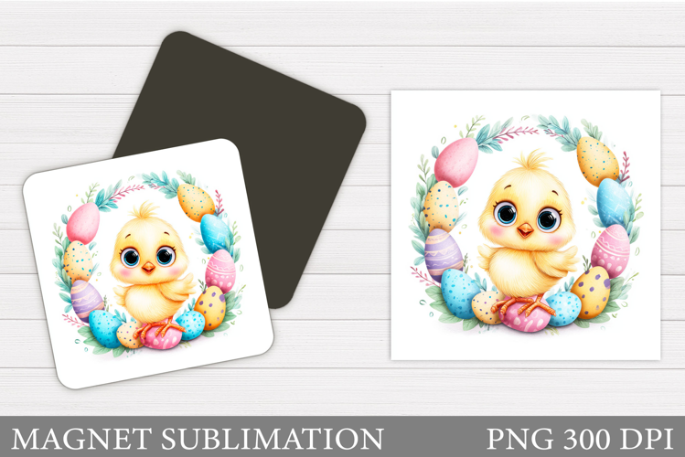 Easter Chick Magnet Design. Chick Easter Magnet Sublimation