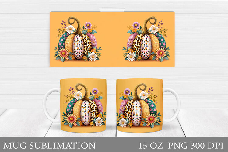 Pumpkin Mug Design. Pumpkin Mug Sublimation example image 1