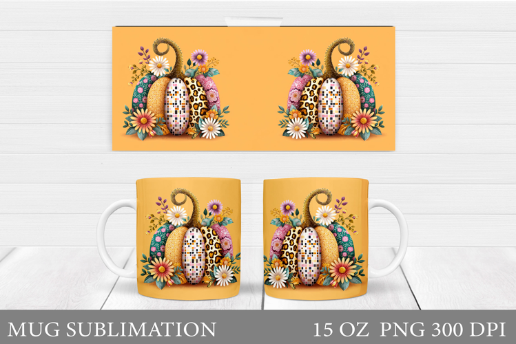 Pumpkin Mug Design. Pumpkin Mug Sublimation