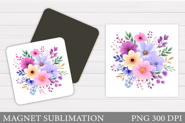 Flowers Magnet Design. Flowers Magnet Sublimation