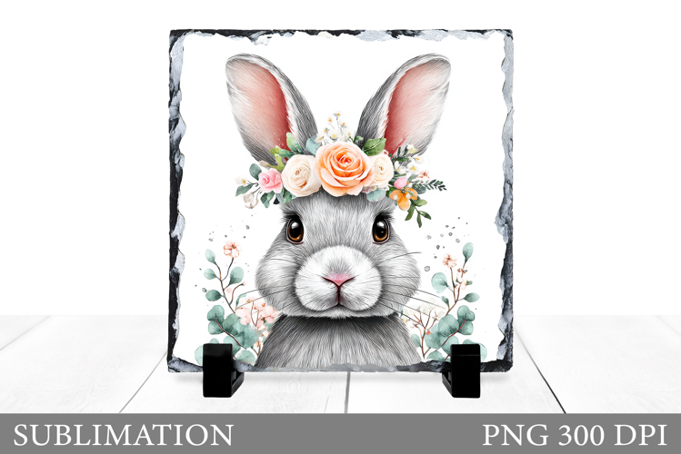 Cute Bunny Sublimation. Cute Bunny Slate Design