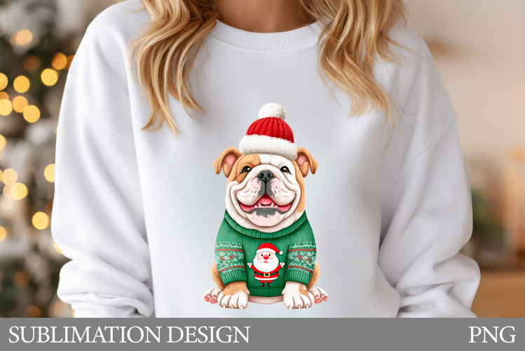 Christmas Dog T-Shirt Design. Christmas Sublimation