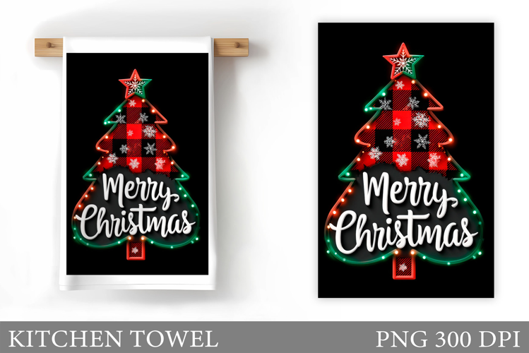 Christmas Tree Kitchen Towel. Christmas Kitchen Towel Design