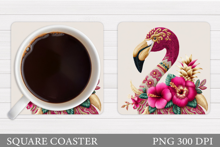 Flamingo Coaster Design. Flamingo Sublimation