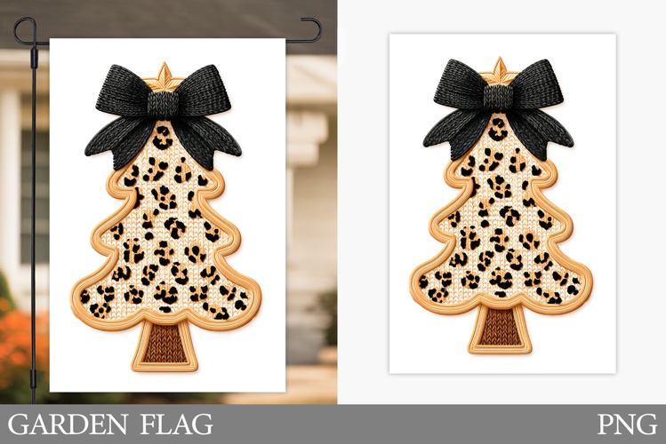Christmas Tree Garden Flag. Christmas Garden Flag Design