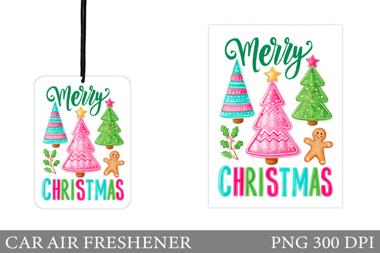Merry Christmas Car Air Freshener. Winter Car Air Freshener