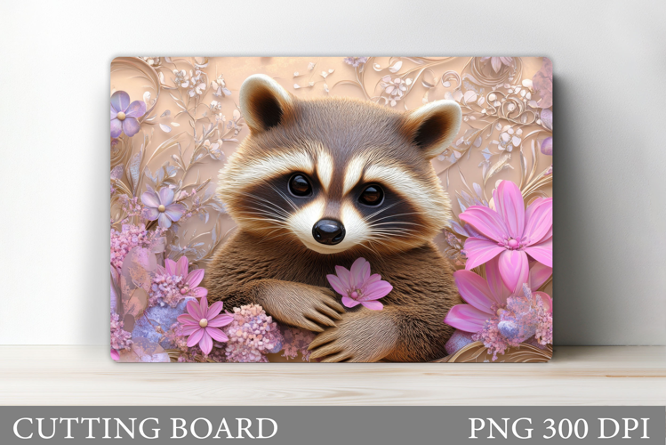 Raccoon Cutting Board Design. Raccoon Kitchen Cutting Board