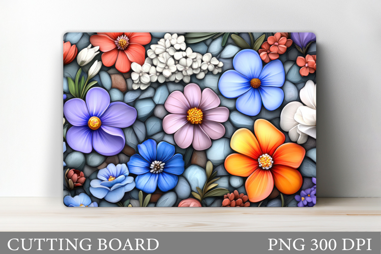 Wildflowers Cutting Board. Flowers Cutting Board Sublimation