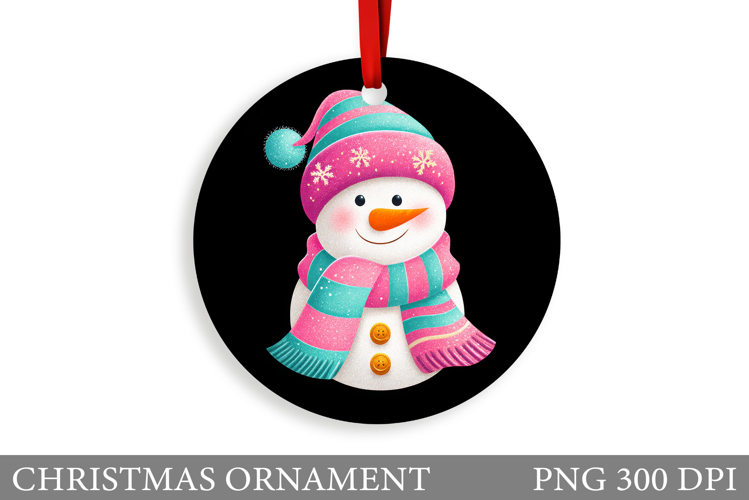 Cute Snowman Christmas Ornament. Snowman Ornament Design