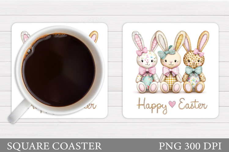 Easter Bunny Coaster Design. Easter Coaster Sublimation