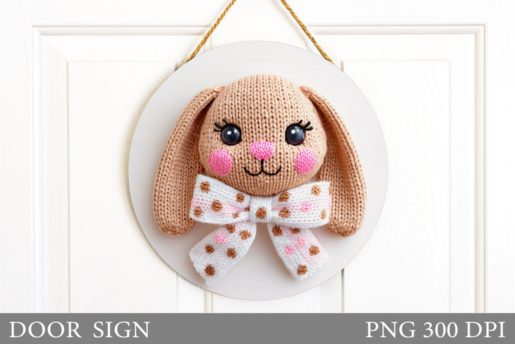 Cute Bunny Door Sign Design. Cute Bunny Sublimation