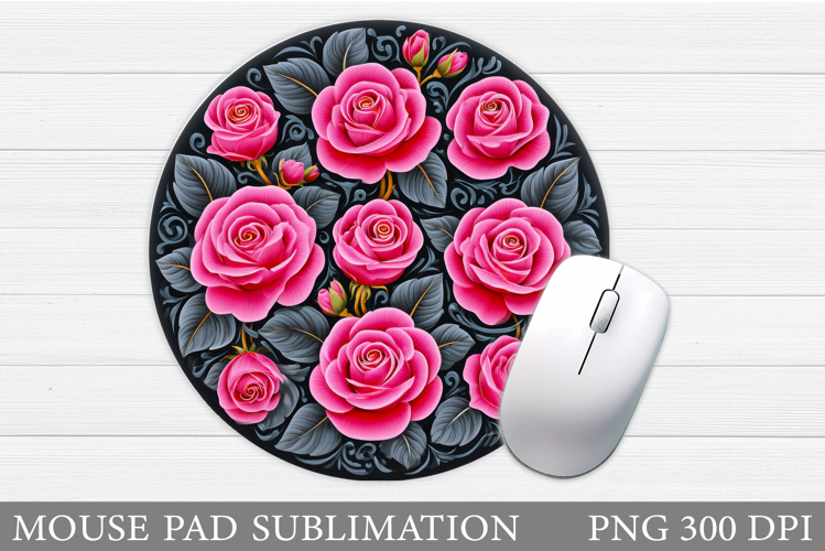 Roses Mouse Pad Design. Flowers Mouse Pad Sublimation