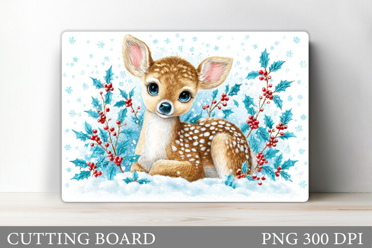 Christmas Deer Cutting Board. Christmas Cutting Board Design example image 1