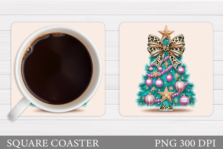 Christmas Tree Coaster Design. Christmas Coaster Sublimation
