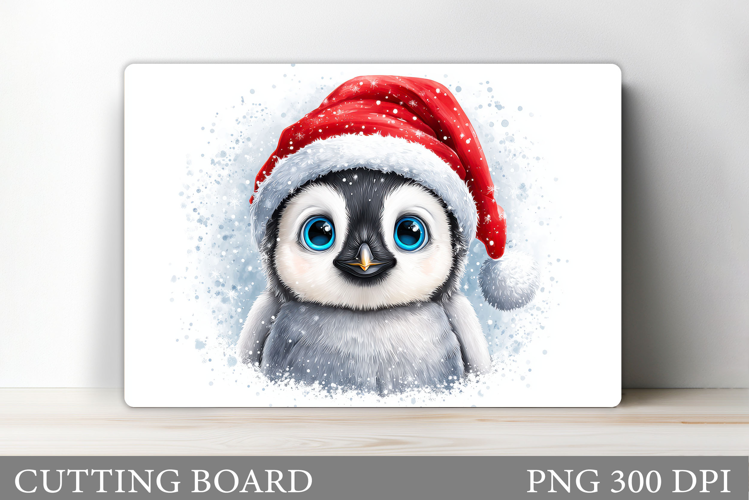 Cute Penguin Cutting Board. Christmas Cutting Board Design