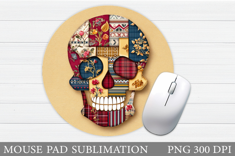 Skull Mouse Pad Sublimation. Halloween Mouse Pad Design