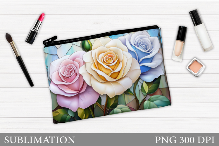 Roses Makeup Bag Design. Roses Sublimation