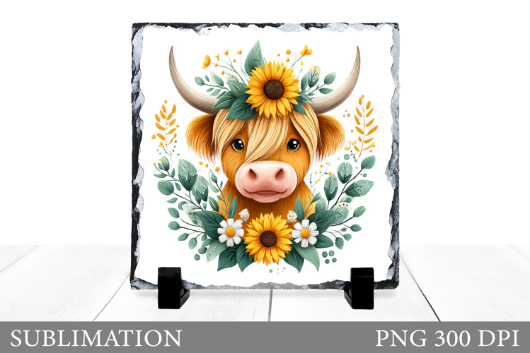 Cute Cow Sublimation. Cow Slate Sublimation