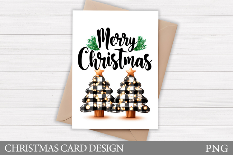 Christmas Card Printable. Christmas Tree Card Design