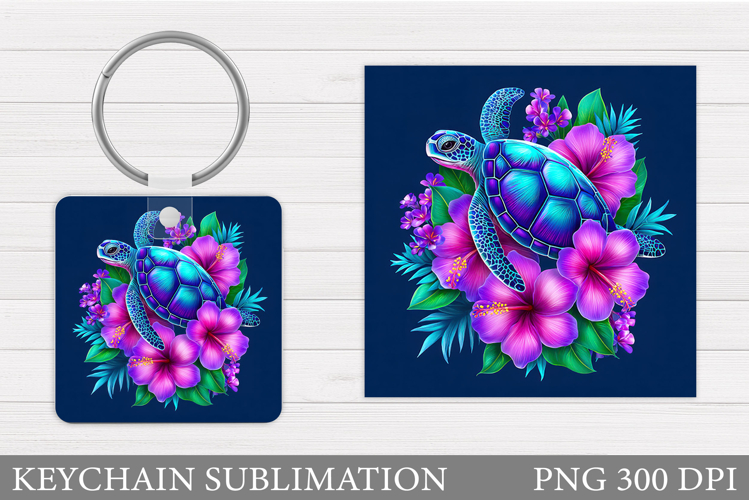 Turtle Keychain Sublimation. Sea Turtle Sublimation