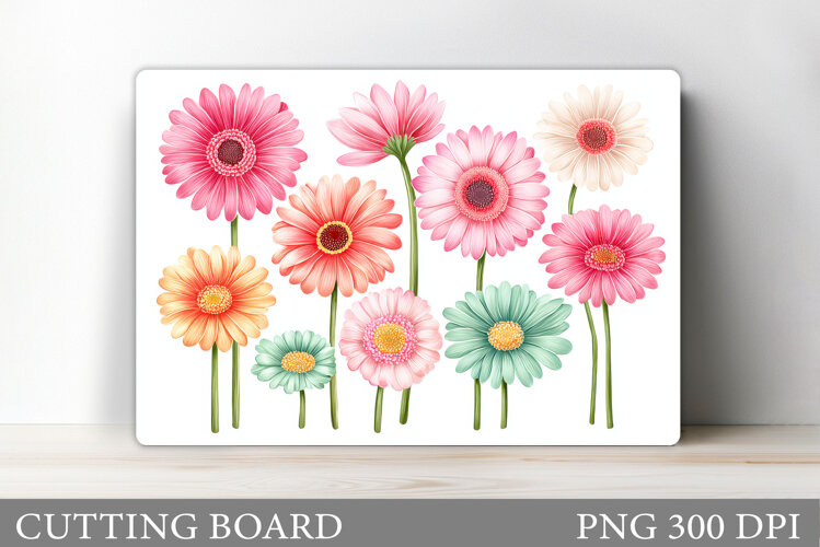 Floral Cutting Board Design. Flowers Cutting Board example image 1