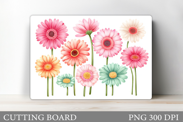 Floral Cutting Board Design. Flowers Cutting Board