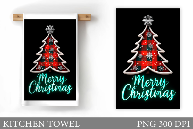Christmas Tree Kitchen Towel. Christmas Kitchen Towel Design