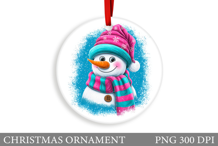 Cute Snowman Christmas Ornament. Snowman Ornament Design