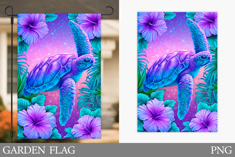 Sea Turtle Garden Flag Design. Sea Turtle Sublimation
