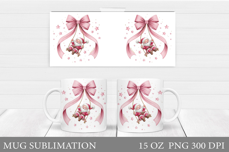 Santa Claus Mug Design. Christmas Mug Sublimation
