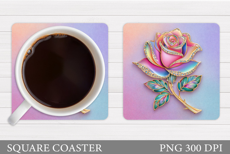Rose Coaster Design. Rose Coaster Sublimation