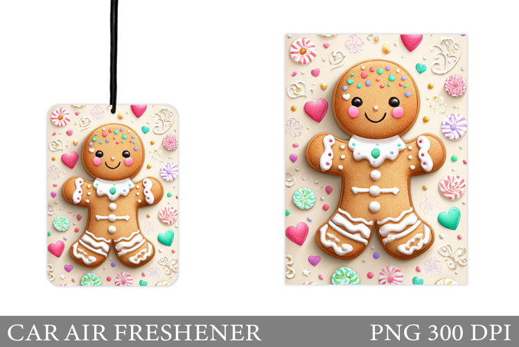Gingerbread Car Air Freshener. Christmas Car Air Freshener