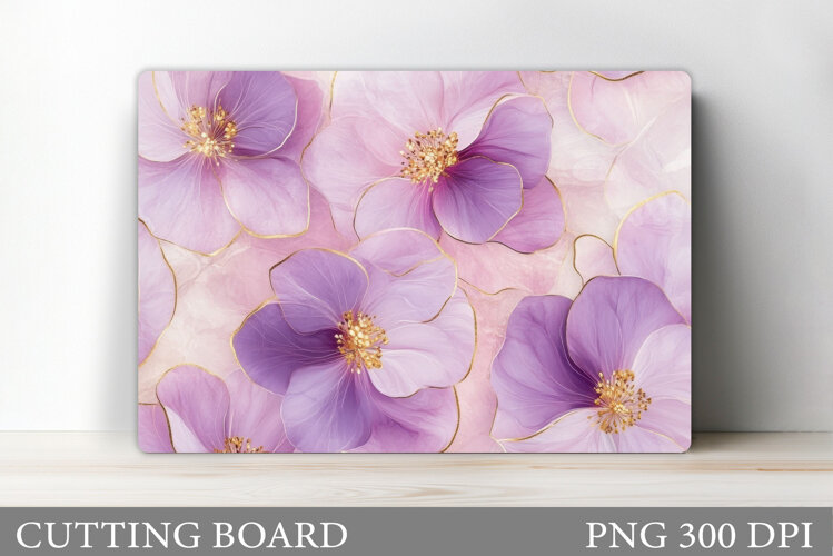 Flowers Cutting Board. Floral Cutting Board Sublimation example image 1